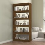 Book Cabinet/Room Divider Honey Brown 80x30x167.4 cm Wood Pine