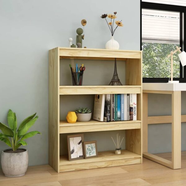 Solid Pine Wood Book Shelf Cabinet Room Divider Storage Organizer Display Rack