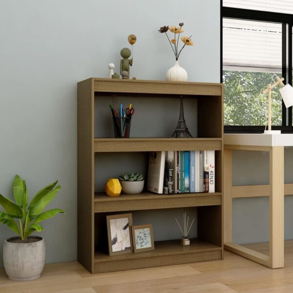 Book Cabinet/Room Divider Honey Brown 100x30x103 cm Solid Pinewood