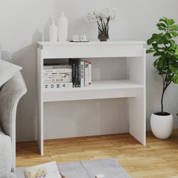 Elegant White Console Table Chic Hallway Living Room Storage Modern Furniture