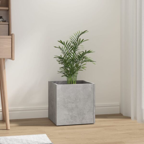 Planter Box Concrete Grey 40x40x40 cm Engineered Wood