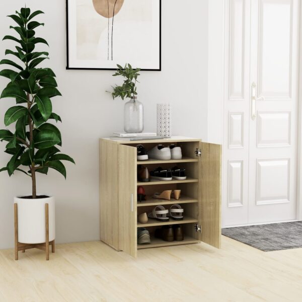 Shoe Cabinet Sonoma Oak 60x35x70 cm Engineered Wood