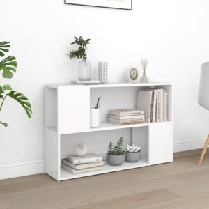 Modern White Bookshelf Display Storage Organizer with Open Shelves Durable