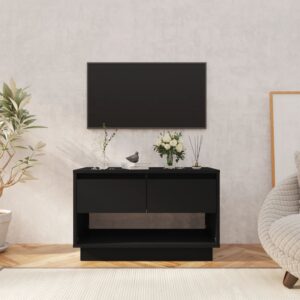 Modern Black TV Stand Entertainment Center Media Console with Storage Drawers