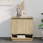 Chic Sonoma Oak Sideboard Minimalist Design Ample Storage Space with Doors