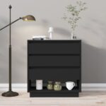 Sideboard Black 70x41x75 cm Engineered Wood