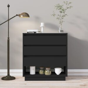 Sideboard Black 70x41x75 cm Engineered Wood