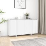 Elegant White Sideboard Cabinet Spacious Storage Modern Home Decor Organizer