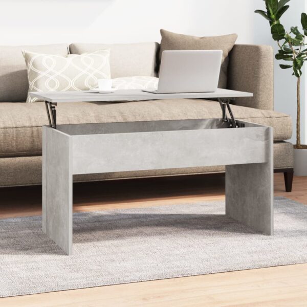 Coffee Table Concrete Grey 102x50.5x52.5 cm Engineered Wood