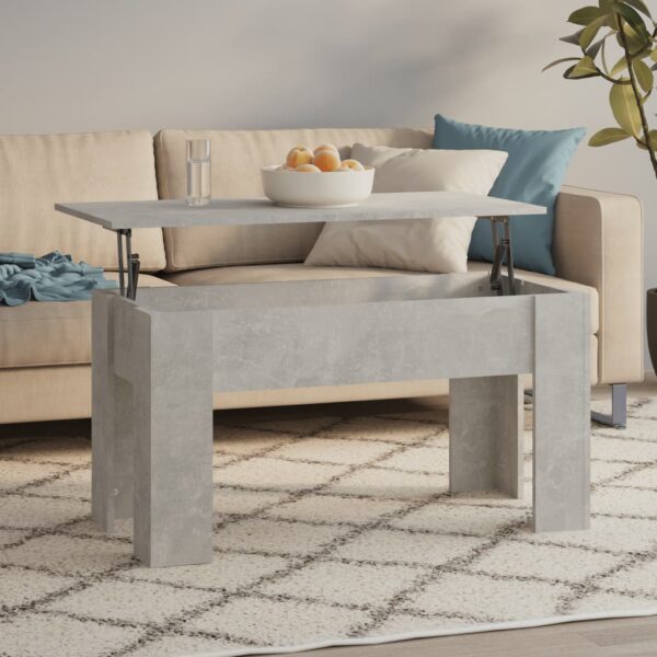 Coffee Table Concrete Grey 101x49x52 cm Engineered Wood