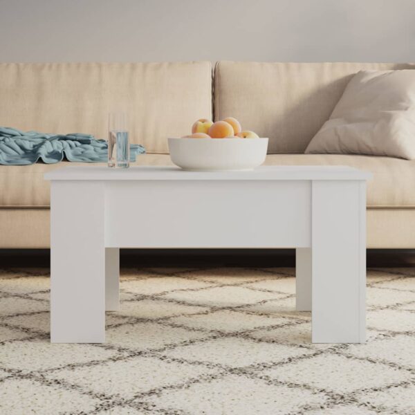 Modern White Lift-Top Coffee Table Versatile Storage Compact Living Room Chic