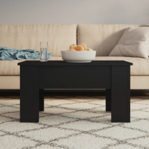 Modern Lift-Top Coffee Table Versatile Living Room Furniture Black Engineered Wood