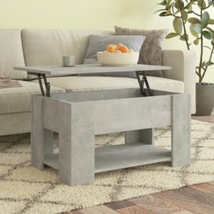 Coffee Table Concrete Grey 79x49x41 cm Engineered Wood