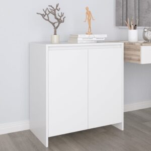 Elegant White Sideboard Cabinet Ample Storage Display Engineered Wood Chic Decor