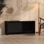 TV Cabinet Black 90x35x40 cm Engineered Wood