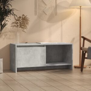 TV Cabinet Concrete Grey 90x35x40 cm Engineered Wood