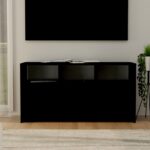 TV Cabinet Black 102x37.5x52.5 cm Engineered Wood