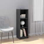 Book Cabinet/Room Divider Grey 36x33x110 cm Solid Pinewood