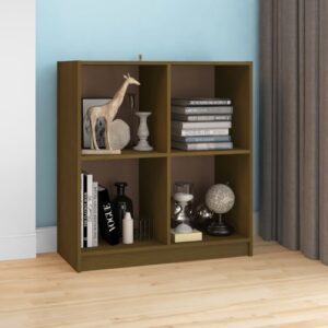 Chic Honey Brown Solid Pinewood Sideboard Storage Cabinet Modern Home Organizer