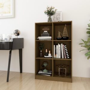 Book Cabinet Honey Brown 70x33x110 cm Solid Pinewood