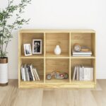 Solid Pine Wood Book Cabinet Spacious Sturdy Home Office Storage Organizer Shelf