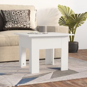 Modern White Coffee Table Engineered Wood Sturdy Side Living Room Easy Clean