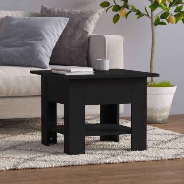 Coffee Table Black 55x55x42 cm Engineered Wood