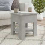 Coffee Table Concrete Grey 40x40x42 cm Engineered Wood