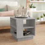 Coffee Table Concrete Grey 40x40x43 cm Engineered Wood