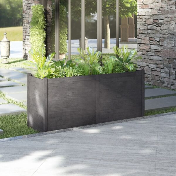 Garden Planter Grey 150x50x70 cm Solid Pinewood