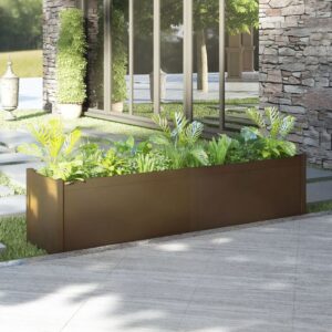 Garden Planter Honey Brown 200x50x50 cm Solid Wood Pine