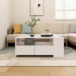 Coffee Table White 102x55x42 cm Engineered Wood