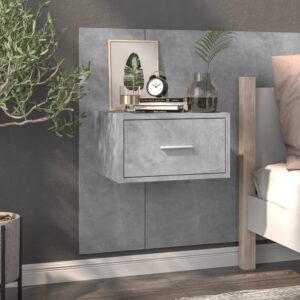 Wall-mounted Bedside Cabinet Concrete Grey