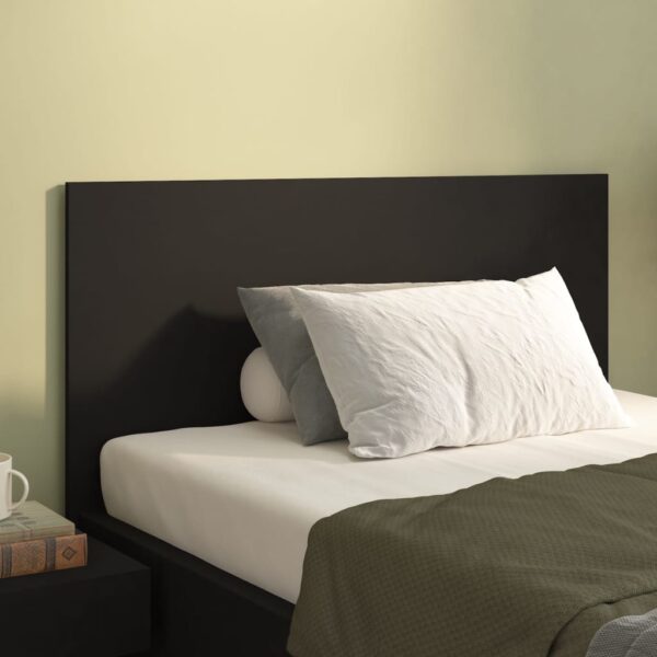 Elegant Black Engineered Wood Bed Headboard Classic Design Moisture Resistant