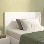 Bed Headboard High Gloss White 120x1.5x80 cm Engineered Wood