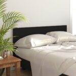 Luxury Black Engineered Wood Bed Headboard Classic Design Bedroom Furniture