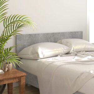 Chic Engineered Wood Bed Headboard Classic Design Concrete Grey Elegant Decor