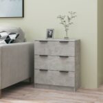 Sideboard Concrete Grey 60x30x70 cm Engineered Wood