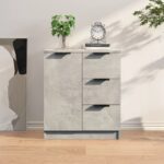 Sideboard Concrete Grey 60x30x70 cm Engineered Wood