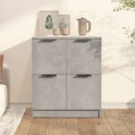 Sideboard Concrete Grey 60x30x70 cm Engineered Wood