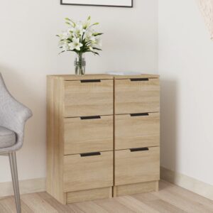 Sideboards 2 pcs Sonoma Oak 30x30x70 cm Engineered Wood