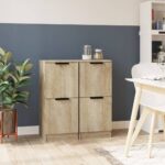 Sideboards 2 pcs Sonoma Oak 30x30x70 cm Engineered Wood