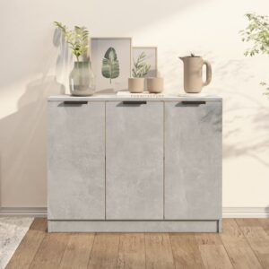 Sideboard Concrete Grey 90.5x30x70 cm Engineered Wood