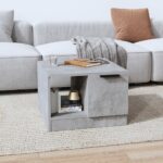 Coffee Table Concrete Grey 50x50x36 cm Engineered Wood