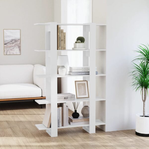 Versatile White Bookshelf Cabinet Room Divider Storage Organizer Easy Clean