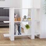 Versatile White Bookshelf Storage Organizer Display Shelf Room Divider Elegant