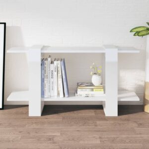 High Gloss White Book Cabinet Sleek Design Ample Storage Space Easy Clean