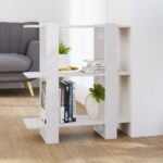 White Wooden Bookshelf Cabinet Versatile Room Divider Storage Organizer Chic