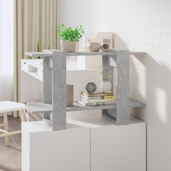 Versatile Concrete Grey Bookshelf Cabinet Room Divider Storage Organizer Chic