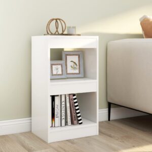 White Modern Bookshelf Cabinet Versatile Room Divider Storage Organizer Chic